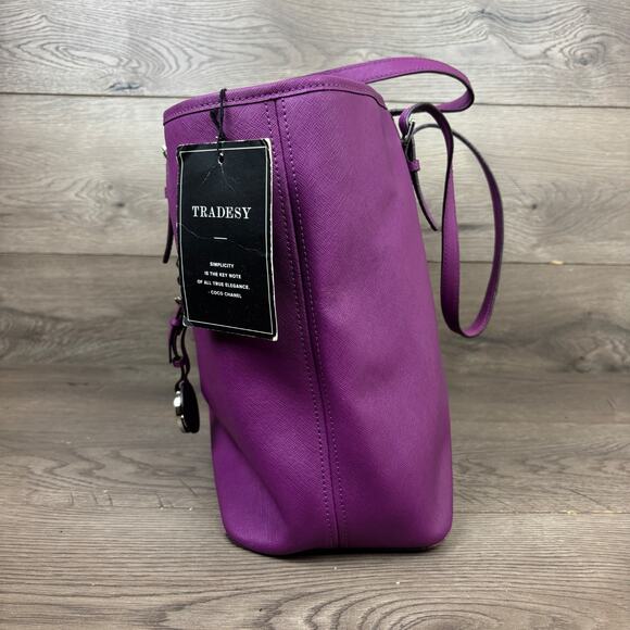 Michael Kors Jet Set Travel Large Saffiano Leather Tote Bag Pink - NWT - Picture 4 of 15